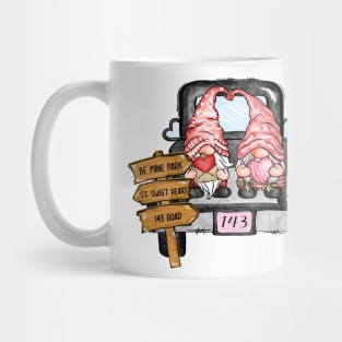 Gnome Truck Love Valentine Day Mug